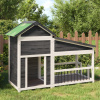 vidaXL Koterec pre psa sivý 143x60,5x109 cm borovicový masív - Sivá - 169925-104228 vidaXL Koterec pre psa sivý 143x60,5x109 cm borovicový masív - Sivá - 169925-104228