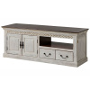 Bighome - ANTIK TV stolík 160×50×60 cm, mango/akácia, bielený voskovaný Bighome - ANTIK TV stolík 160×50×60 cm, mango/akácia, bielený voskovaný