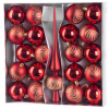 Gule MagicHome Vianoce, sada, 21 ks, 6 cm, červené, špic, na vianočný stromček Gule MagicHome Vianoce, sada, 21 ks, 6 cm, červené, špic, na vianočný stromček