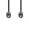 Nedis Nedis CAGB22000BK10 - Stereofonní Audio Kabel | 3,5mm Zástrčka - 3,5mm Zástrčka | 1 m | Černá barva Nedis Nedis CAGB22000BK10 - Stereofonní Audio Kabel | 3,5mm Zástrčka - 3,5mm Zástrčka | 1 m | Černá barva