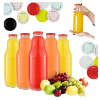 35x Butelki szklane FRUIT na sok 1L + VIEČKO 35x Butelki szklane FRUIT na sok 1L + VIEČKO