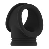 Shots Cockring with Ball Strap Black Shots Cockring with Ball Strap Black