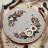 Súprava kanvy na vyšívanie krížikom, kvety, 20 x 20 cm Súprava kanvy na vyšívanie krížikom, kvety, 20 x 20 cm