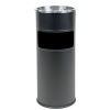 Odpadkový kôš s popolníkom, čierny, 60 x 24 cm Odpadkový kôš s popolníkom, čierny, 60 x 24 cm