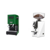 Gaggia Classic E24 BC, green + Eureka Mignon Specialita Compatto, CR white Gaggia Classic E24 BC, green + Eureka Mignon Specialita Compatto, CR white
