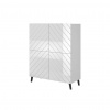 Cama Meble Dizajnová komoda ABETO 100, biely mat/biely lesk Cama Meble Dizajnová komoda ABETO 100, biely mat/biely lesk