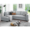 Rohová sedacia súprava John, svetlo šedá látka, ľavý roh Rohová sedacia súprava John, svetlo šedá látka, ľavý roh
