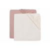 JOLLEIN Napínacia plachta 40/50 x 80/90 cm 2 ks Wild Rose/Ivory JOLLEIN Napínacia plachta 40/50 x 80/90 cm 2 ks Wild Rose/Ivory