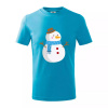 Snehuliak so šálom - Tričko detské bavlnené - 158 cm/12 rokov ( Svetlý tyrkys ) Snehuliak so šálom - Tričko detské bavlnené - 158 cm/12 rokov ( Svetlý tyrkys )