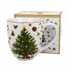 Dovoz EU VIanočný porcelánový hrnček - Vianočný stromček 1 liter porcelán UNI Dovoz EU VIanočný porcelánový hrnček - Vianočný stromček 1 liter porcelán UNI