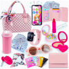 Súprava Kabelka pre Dievčatko Telefón Hodinky Kozmetika Edukačná Hračka Makeup Súprava Kabelka pre Dievčatko Telefón Hodinky Kozmetika Edukačná Hračka Makeup