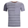 Pánske funkčné tričko Ortovox 185 Rock'n'Wool Short Sleeve Grey blend S Pánske funkčné tričko Ortovox 185 Rock'n'Wool Short Sleeve Grey blend S