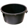 Okrúhla plastová nádoba 90L čierna s plastovými úchytmi - Vysoká kvalita Okrúhla plastová nádoba 90L čierna s plastovými úchytmi - Vysoká kvalita