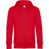 B&C | KING Zipped Hood, Pánska mikina s kapucňou, červená, M B&C | KING Zipped Hood, Pánska mikina s kapucňou, červená, M