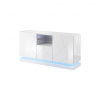 Cama Meble Dizajnová komoda QIU 2D1K, biely lesk/biely lesk Cama Meble Dizajnová komoda QIU 2D1K, biely lesk/biely lesk