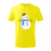 Snehuliak so šálom - Tričko detské bavlnené - 122 cm/6 rokov ( Citrónová ) Snehuliak so šálom - Tričko detské bavlnené - 122 cm/6 rokov ( Citrónová )
