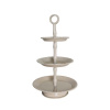 Kovový etažér Cake Stand Beige trojposchodový Kovový etažér Cake Stand Beige trojposchodový