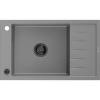 Mexen Elias žulový drez 1-komorový s odkvapkávačom 795 x 480 mm, sivý, čierny sifón - 6511791005-71-B Mexen Elias žulový drez 1-komorový s odkvapkávačom 795 x 480 mm, sivý, čierny sifón - 6511791005-71-B