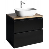 Aqualine ALTAIR skrinka s doskou 68 cm, čierna mat/dub emporio AI670-01 Aqualine ALTAIR skrinka s doskou 68 cm, čierna mat/dub emporio AI670-01