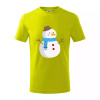 Snehuliak so šálom - Tričko detské bavlnené - 146 cm/10 rokov ( Limetková ) Snehuliak so šálom - Tričko detské bavlnené - 146 cm/10 rokov ( Limetková )