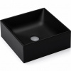 CERANO - Umývadlo granitové Saulius - na dosku - čierna matná - 40x40 cm CER-395781 CERANO - Umývadlo granitové Saulius - na dosku - čierna matná - 40x40 cm CER-395781