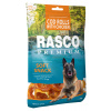 Rasco Premium pochúťka tresčie rolky obalené kuracím mäsom 80 g Rasco Premium pochúťka tresčie rolky obalené kuracím mäsom 80 g