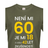 Pánské tričko k 60. narodeninám, Barva Military - 69, Velikost S Bezvatriko.cz 0858 - 60