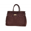 Kožená kabelka Laura Biaggi BERK65 bordová, Materiál: semiš (broušená kůže) Kožená kabelka Laura Biaggi BERK65 bordová, Materiál: semiš (broušená kůže)