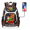 Skolský batoh A4 Brawl Stars z USB Skolský batoh A4 Brawl Stars z USB