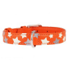 Svietiaci kožený obojok s hviezdičkami, oranžový 21 - 29cm, 12mm Svietiaci kožený obojok s hviezdičkami, oranžový 21 - 29cm, 12mm