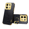 Kožený kryt Crocodile Holder na Xiaomi Redmi Note 13 Pro - Čierna Kožený kryt Crocodile Holder na Xiaomi Redmi Note 13 Pro - Čierna