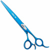 Geib Kiss Silver Blue Straight Scissors - kvalitné rovné nožnice s mikrorezom a modrou úpravou - 8,5 Geib Kiss Silver Blue Straight Scissors - kvalitné rovné nožnice s mikrorezom a modrou úpravou - 8,5