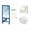 Cenovo zvýhodnený závesný WC set GROHE do ľahkých stien / predstenová montáž + WC Glacera Ava SIKOGRSAVA2S Cenovo zvýhodnený závesný WC set GROHE do ľahkých stien / predstenová montáž + WC Glacera Ava SIKOGRSAVA2S