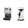 Gaggia Classic E24 BC, stainless steel + Eureka Mignon Silenzio 55, CR white Gaggia Classic E24 BC, stainless steel + Eureka Mignon Silenzio 55, CR white