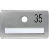 SOLIDO dveřní jmenovka bez kukátka, otvor o 14, hliník sříbrný elox,gravír. č.35 SOLIDO dveřní jmenovka bez kukátka, otvor o 14, hliník sříbrný elox,gravír. č.35