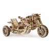 Ugears 3D drevené mechanické puzzle UGR-10 Motorka (scrambler) s vozíkom Ugears 3D drevené mechanické puzzle UGR-10 Motorka (scrambler) s vozíkom