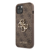 Guess PU 4G Metal Logo Zadný Kryt pre iPhone 13 Brown 14528110 Guess PU 4G Metal Logo Zadný Kryt pre iPhone 13 Brown 14528110