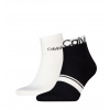CALVIN KLEIN - pánske ponožky 2PACK Logo stripe quarter čierne-UNI CALVIN KLEIN - pánske ponožky 2PACK Logo stripe quarter čierne-UNI