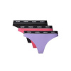 Tangá HUGO 3-pack Thong Stripe black/pink/violet Tangá HUGO 3-pack Thong Stripe black/pink/violet