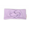 Baby Nellys Hand Made Dvojvrstvová rebrovaná čelenka, lila Baby Nellys Hand Made Dvojvrstvová rebrovaná čelenka, lila