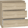 Komoda Malvis 3 šuflíky 70x75x40cm dub sonoma Komoda Malvis 3 šuflíky 70x75x40cm dub sonoma
