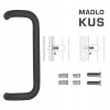 FT - MADLO kód K38 Ø 32 mm SP ks Rozteč madla: 350 mm, Dĺžka: 382 mm, Rozmer profilu madla: Ø 32 mm CIM - čierna matná (FNO) FT - MADLO kód K38 Ø 32 mm SP ks Rozteč madla: 350 mm, Dĺžka: 382 mm, Rozmer profilu madla: Ø 32 mm CIM - čierna matná (FNO)