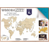 WOODEN CITY Drevená mapa sveta veľkosť XL (120x80cm) modrá WOODEN CITY Drevená mapa sveta veľkosť XL (120x80cm) modrá