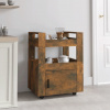 zahrada-XL Kuchynský vozík dymový dub 60x45x80 cm spracované drevo 816829 zahrada-XL Kuchynský vozík dymový dub 60x45x80 cm spracované drevo 816829