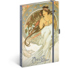 Notique Notes Alfons Mucha Hudba linkovaný 13 x 21 cm Notique Notes Alfons Mucha Hudba linkovaný 13 x 21 cm
