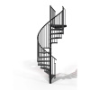 Minka STAIRS Kovové točité schodisko Rondo Smart čierne pr. 160 cm Minka STAIRS Kovové točité schodisko Rondo Smart čierne pr. 160 cm