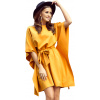 Elegantné šaty NICOLA s pásikom - žlté 287-1 2XL/3XL Elegantné šaty NICOLA s pásikom - žlté 287-1 2XL/3XL