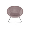 Ružové zamatové kreslo Actona Center Ružové zamatové kreslo Actona Center
