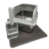 Kočičí toaleta ComfortSteel 36 x 30 x 51cm Barva: Tmavě šedá / Nerez Kočičí toaleta ComfortSteel 36 x 30 x 51cm Barva: Tmavě šedá / Nerez