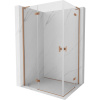Mexen Mist-H L Duo, 2-krídlový sprchový kút 110 x 105 cm, číre sklo, medený matný profil, 8A5L-110L-105P-65-00 Mexen Mist-H L Duo, 2-krídlový sprchový kút 110 x 105 cm, číre sklo, medený matný profil, 8A5L-110L-105P-65-00